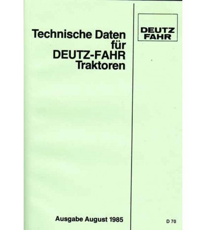 D70 - Technische Daten für Deutz-Fahr Traktoren