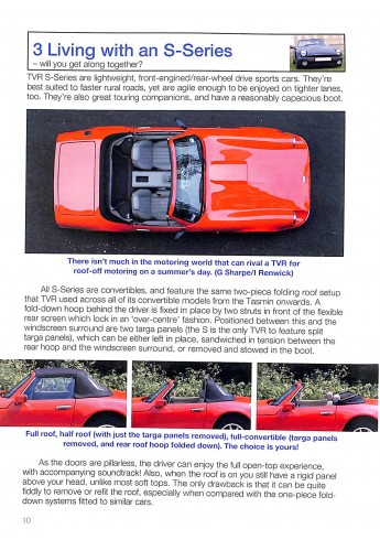 TVR S-series   S1, S1, S3/S3C, S4C & V8S 1986 TO 1994