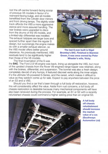 TVR S-series   S1, S1, S3/S3C, S4C & V8S 1986 TO 1994