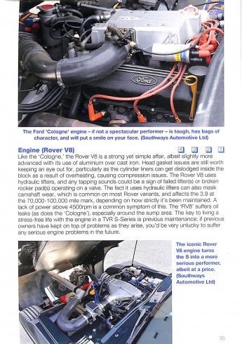 TVR S-series   S1, S1, S3/S3C, S4C & V8S 1986 TO 1994