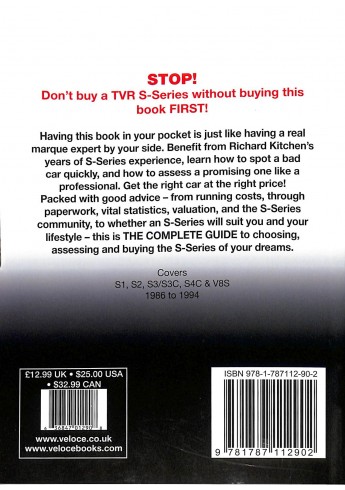 TVR S-series   S1, S1, S3/S3C, S4C & V8S 1986 TO 1994