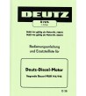 D36 - Bedienungsanleitung und Ersatzteilliste für Deutz-Diesel-Motor MAH 914/916