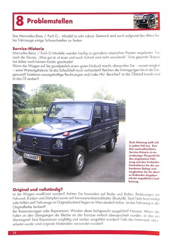 Mercedes-Benz G-Klasse Praxisratgeber Klassikerkauf