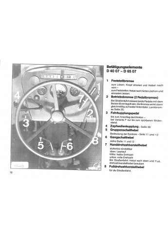 D71 Betriebsanleitung Trakroren Deutz Fahr