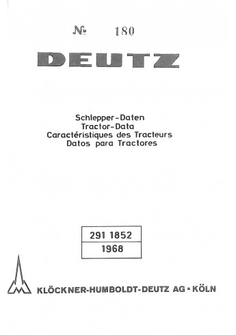 Deutz Schlepper Daten D-72
