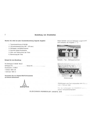 D67 - Ersatzteilliste Deutz D5006