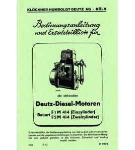 D12 - Bedienungsanleitung und Ersatzteilliste für Deutz-Diesel-Motoren