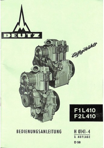 D58 - Bedienungsanleitung Deutz Luftgekühlte Motor F1L 410 en F2L 410
