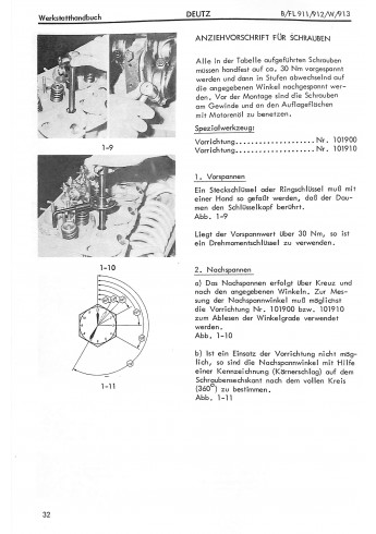 D24 - Werkstatthandbuch für luftgekühlte Deutz Dieselmotoren B/FL911/912/W/913