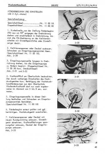 D24 - Werkstatthandbuch für luftgekühlte Deutz Dieselmotoren B/FL911/912/W/913