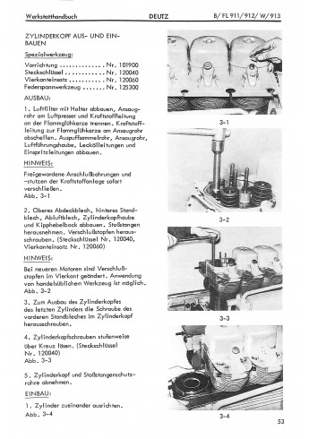 D24 - Werkstatthandbuch für luftgekühlte Deutz Dieselmotoren B/FL911/912/W/913