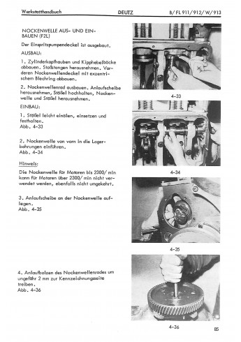 D24 - Werkstatthandbuch für luftgekühlte Deutz Dieselmotoren B/FL911/912/W/913