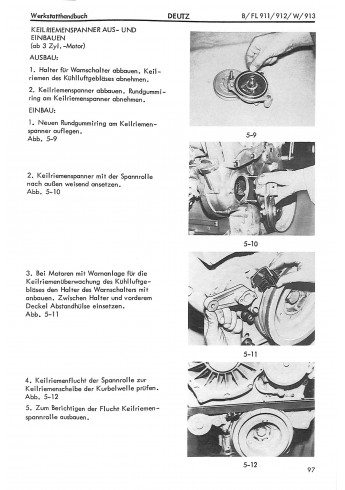 D24 - Werkstatthandbuch für luftgekühlte Deutz Dieselmotoren B/FL911/912/W/913