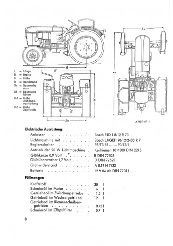 D41 - Betriebsanleitung und Ersatzteilliste für den Deutz-Diesel-Schlepper