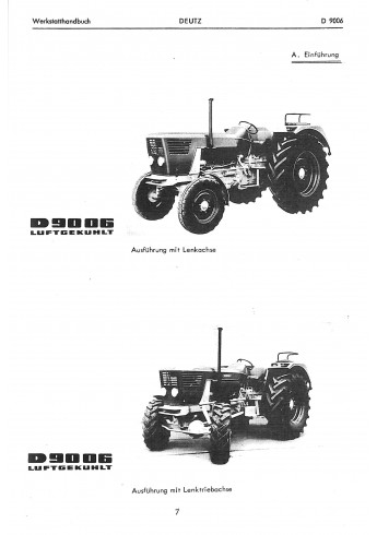 D23 - Werkstatthandbuch für Deutz-Dieselschlepper D9006