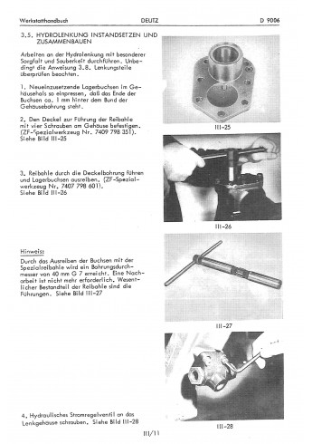 D23 - Werkstatthandbuch für Deutz-Dieselschlepper D9006