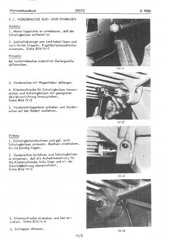 D23 - Werkstatthandbuch für Deutz-Dieselschlepper D9006