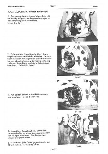 D23 - Werkstatthandbuch für Deutz-Dieselschlepper D9006