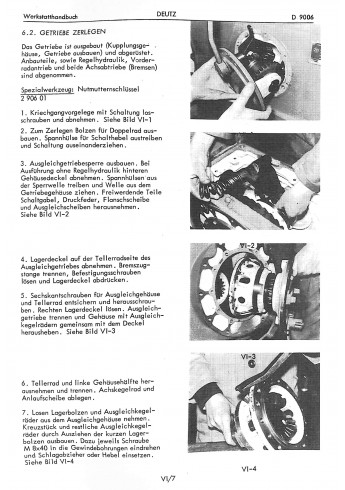 D23 - Werkstatthandbuch für Deutz-Dieselschlepper D9006