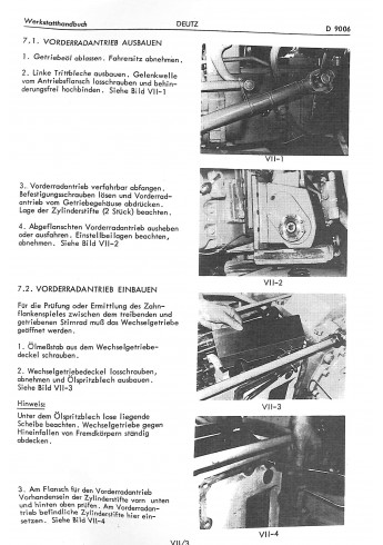 D23 - Werkstatthandbuch für Deutz-Dieselschlepper D9006