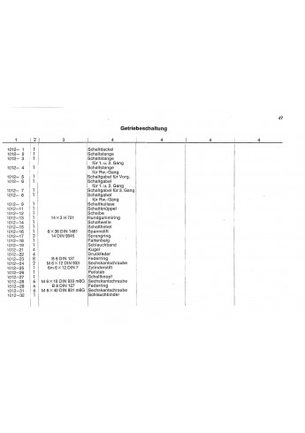 D51 - Ersatzteilliste Deutz-Dieselschlepper D5005