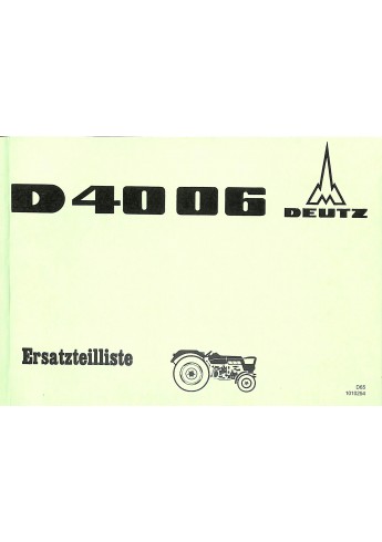 D65 - Ersatzteilliste Deutz D4006