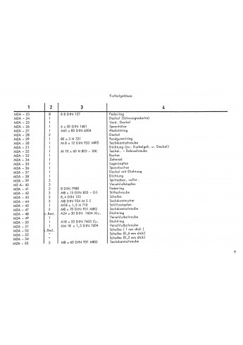 D65 - Ersatzteilliste Deutz D4006