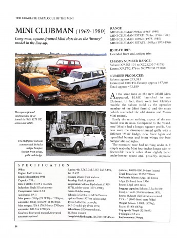 The Complete Catalogue of the Mini The Complete Catalogue of the Mini
