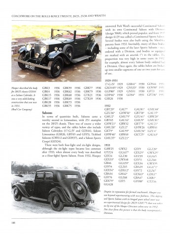 Rolls-Royce Twenty, 20/25, 25/30 & Wraith Rolls-Royce Twenty, 20/25, 25/30 & Wraith