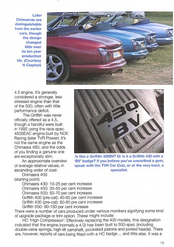 TVR Chimaera and Griffith