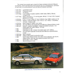 Alfa Romeo Alfasud Alle Alfasud-sedans van 1971 tot 1983 en Sprints van 1976 tot 1989