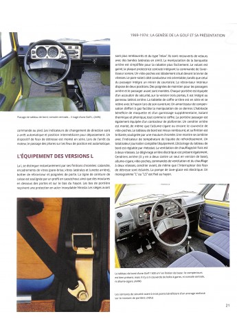 VW Golf, série 1 et dérivés