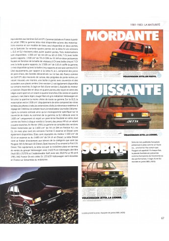 VW Golf, série 1 et dérivés
