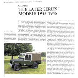 Fabrieksoriginele Land Rover Series I 86-, 88-, 107- en 109-inch modellen