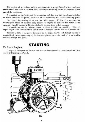 Lister Petrol Engines Type L  Voorkant