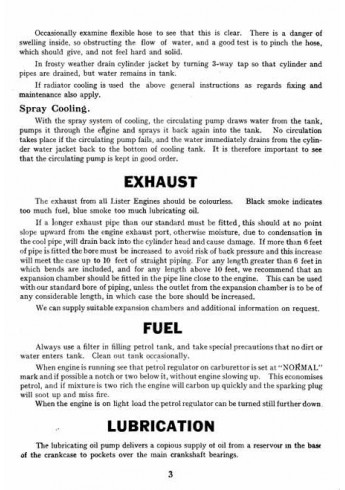 Lister Petrol Engines Type L  Voorkant