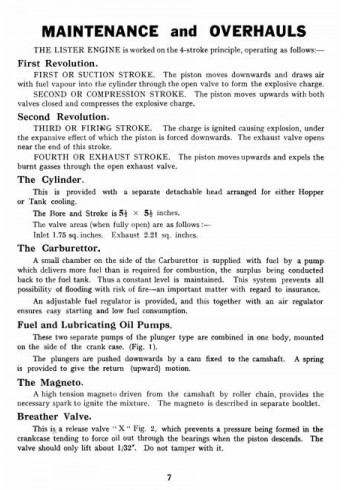 Lister Petrol Engines Type L  Voorkant