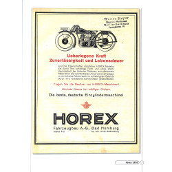 Horex Prospekte 1921-60