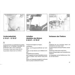  D71 Betriebsanleitung Trakroren Deutz Fahr