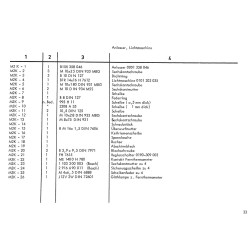 Ersatzteilliste Deutz D4006, onderdelenlijst