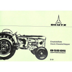 Ersatzteilliste Deutz-Dieselschlepper D5005, onderdelen lijst
