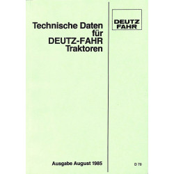 Technische Daten für Deutz-Fahr Traktoren