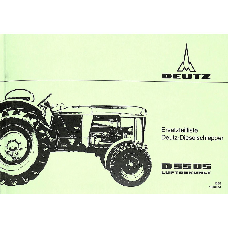 Ersatzteilliste Deutz-Dieselschlepper D5505, onderdelen lijst