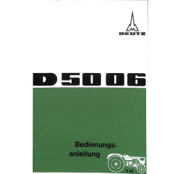 Bedienungsanleitung Deutz D5006, gebruiksaanwijzing