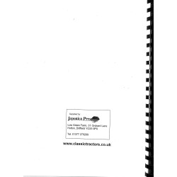 Fordson Daxta Instruction book