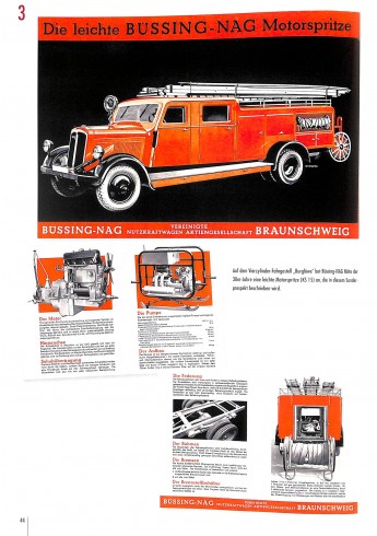 Deutsche Feuerwehr Fahrzeuge in Historischen Prospekten