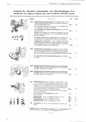 Holder Datenbuch aller Einachs- und Vierradschlepper Voorkant