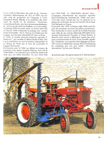 Tracteurs FARMALL CUB et derives 1947-1979 Voorkant