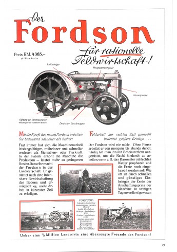 Fordson 1 - Traktoren von Fordson & Ford 1917 - 1964 Voorkant