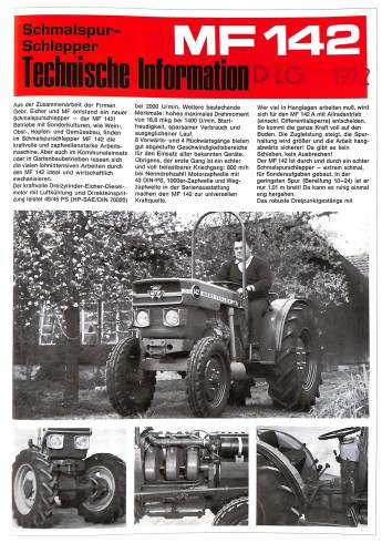 Massey Ferguson Prospekte der 100ER-Serie Voorkant